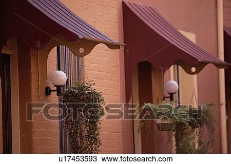 Stock Image - Windows With Awnings. Fotosearch