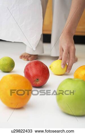 Woman Arranging Fruits on Floor View Large Photo Image Stock Image - Woman Arranging Fruits on Floor. Fotosearch