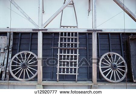 Stock Photo - Wooden Structure And Wheels. Fotosearch