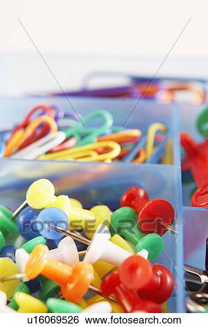 Close-Up of Colorful Thumbtack View Large Photo Image Stock Photograph - Close-Up of Colorful Thumbtack. Fotosearch
