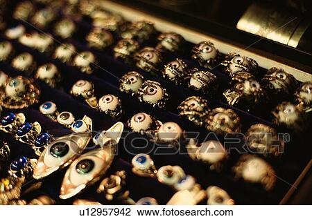 Stock Image - Eye Rings On Display. Fotosearch