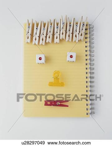 Face Made From Stationary View Large Photo Image Stock Photo - Face Made From Stationary. Fotosearch