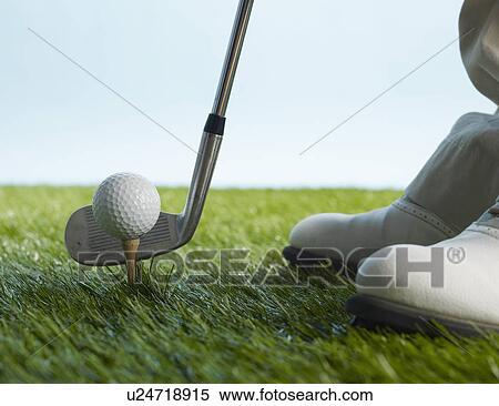 Stock Photography - Golf Player Hitting Ball. Fotosearch