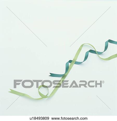 Stock Photo - Green Ribbons In Spiral. Fotosearch