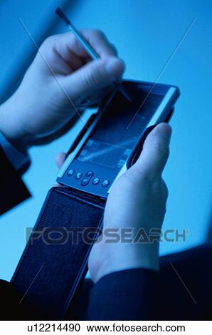 Man Using Handheld Computer View Large Photo Image Stock Image - Man Using Handheld Computer. Fotosearch