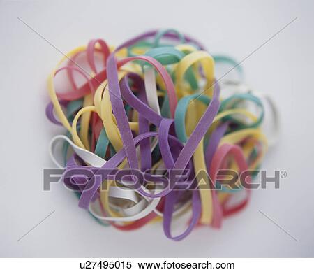 Stock Photography - Multi-Colored Rubber Bands. Fotosearch