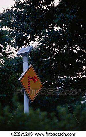 Road Sign With Lights View Large Photo Image Stock Image - Road Sign With Lights. Fotosearch
