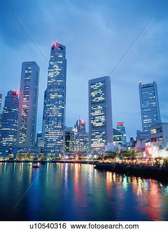 Singapore Skyscrapers View Large Photo Image Stock Photograph - Singapore Skyscrapers. Fotosearch