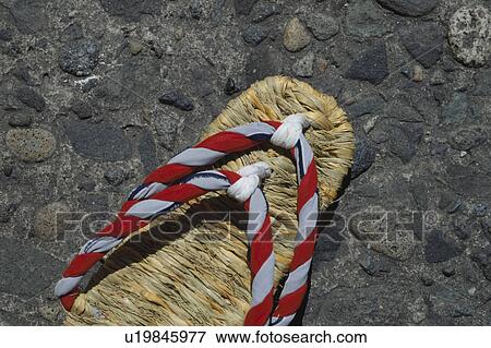 Stock Photo - Straw Sandals. Fotosearch