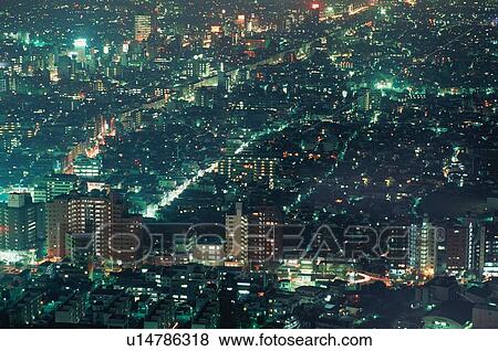 Stock Photo - Tokyo At Night. Fotosearch
