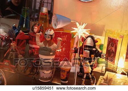 Stock Image - Toys And Robots On Table. Fotosearch