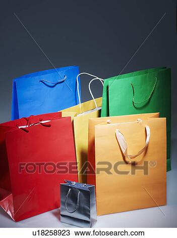 Stock Image - Colorful Paper Bags. Fotosearch