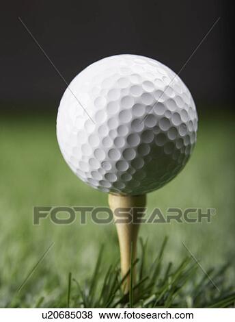 Stock Photo - Golf Ball on Golf Tee. Fotosearch
