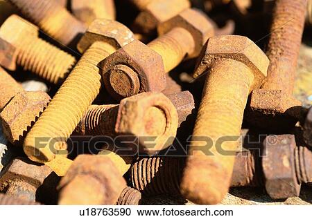 Stock Image - Metal Nuts. Fotosearch