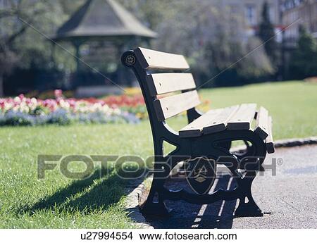 Park Bench View Large Photo Image Picture - Park Bench. Fotosearch