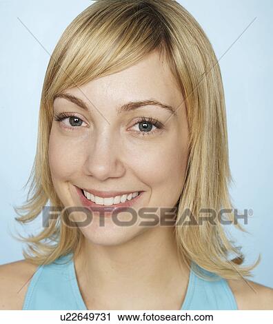 Stock Image - Portrait of Young Woman. Fotosearch