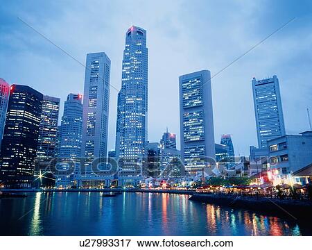 Singapore Skyscrapers View Large Photo Image Stock Photo - Singapore Skyscrapers. Fotosearch