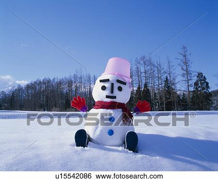 Snowman View Large Photo Image Stock Photograph - Snowman. Fotosearch