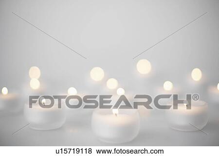 Tea lights View Large Photo Image Stock Photo - Tea lights. Fotosearch