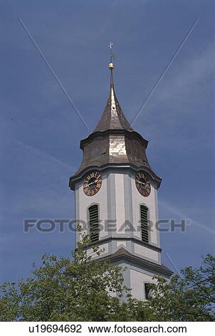 The Clock Tower Of A Church View Large Photo Image Stock Image - The Clock Tower Of A Church. Fotosearch