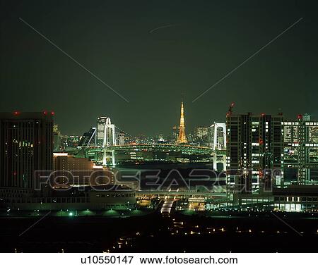 Tokyo At Night View Large Photo Image Stock Photo - Tokyo At Night. Fotosearch