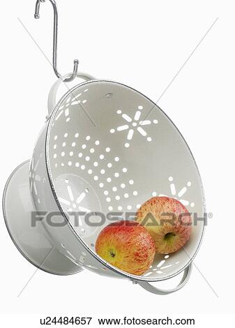 Two apples in colander View Large Photo Image Stock Photo - Two apples in colander. Fotosearch