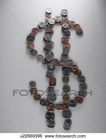 Stock Photograph - US Dollar Sign Made From Coins. Fotosearch
