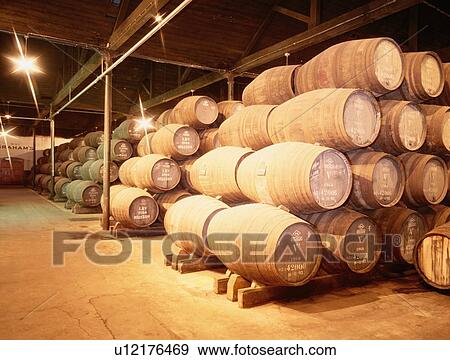 Wine Barrels View Large Photo Image Stock Photo - Wine Barrels. Fotosearch