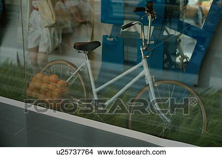 Bicycle On Window Display View Large Photo Image Picture - Bicycle On Window Display. Fotosearch