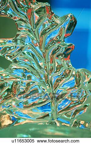 Ice In Eulalia Leaf Shape View Large Photo Image Stock Photography - Ice In Eulalia Leaf Shape. Fotosearch