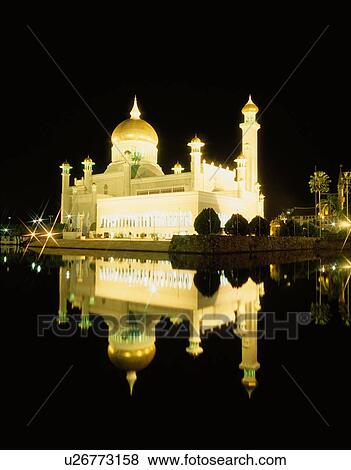 Stock Photo - Omar Ali Saifuddien Mosque. Fotosearch