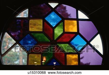 Stock Photo - Star Pattern Of Stained Glass. Fotosearch