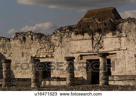 Stock Image - Ancient ruins in Tulum Mexico. Fotosearch