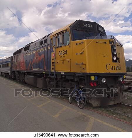 Locomotive engine of Via Rail Train View Large Photo Image Stock Image - Locomotive engine of Via Rail Train. Fotosearch