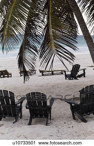 Stock Image - Shoreline in Tulum Mexico. Fotosearch