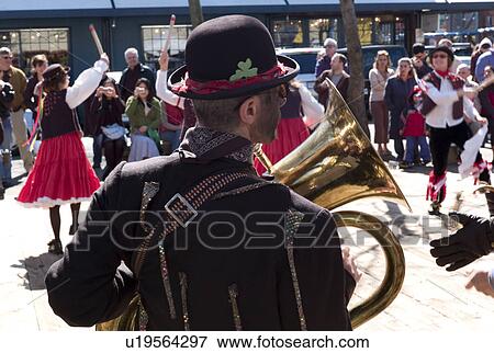 Street performers at Grandville Island View Large Photo Image Stock Photo - Street performers at Grandville Island. Fotosearch