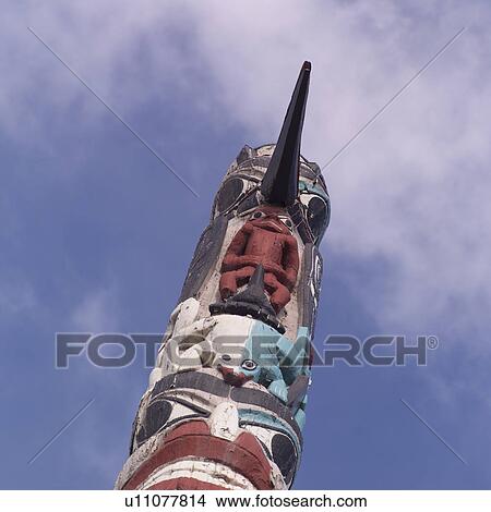 Totem pole in Jasper Alberta View Large Photo Image Picture - Totem pole in Jasper Alberta. Fotosearch