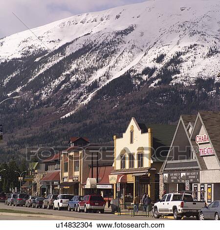 Town of Jasper Alberta View Large Photo Image Picture - Town of Jasper Alberta. Fotosearch