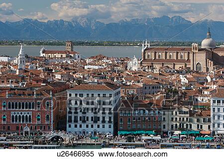 Aerial view of Riva degli Schiavoni, La Pieta?, waterfront, from San Giorgio Maggiore View Large Photo Image Stock Photography - Aerial view of Riva degli Schiavoni, La Pieta?, waterfront, from San Giorgio Maggiore. Fotosearch