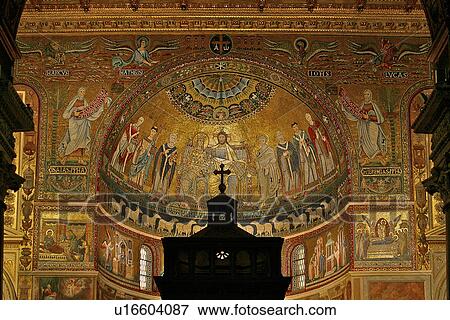 Apse mosaics, Santa Maria in Trastevere, Rome, Italy View Large Photo Image Stock Photo - Apse mosaics, Santa Maria in Trastevere, Rome, Italy. Fotosearch