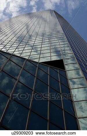 Atrium South Street, glass facade of skyscraper -view from street View Large Photo Image Stock Image - Atrium South Street, glass facade of skyscraper -view from street. Fotosearch