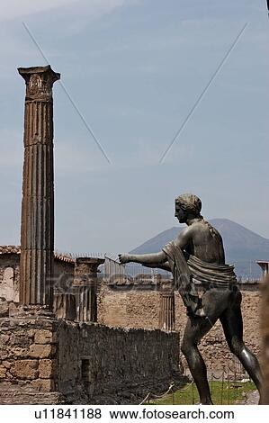 Bronze statue in Temple of Apollo View Large Photo Image Stock Photo - Bronze statue in Temple of Apollo. Fotosearch