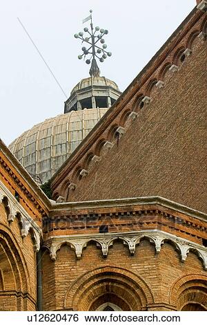 Stock Photograph - Church of San Giovanni e Paolo, detail of upper building and dome. Fotosearch