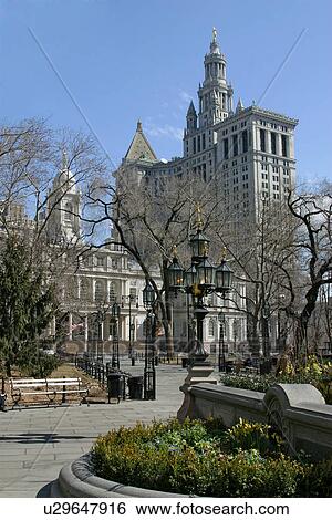 City Hall Park, with Municipal Building and City Hall View Large Photo Image Stock Photograph - City Hall Park, with Municipal Building and City Hall. Fotosearch