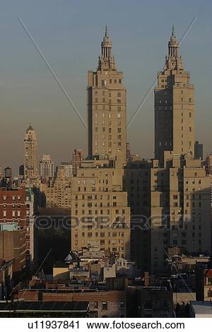 City smog: San Remo Twin Towers, Central Park West View Large Photo Image Stock Image - City smog: San Remo Twin Towers, Central Park West. Fotosearch
