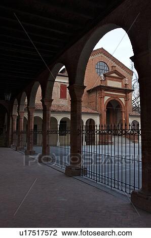 Cloister courtyard of Renaissance palace, Ferrara, with church beyond View Large Photo Image Stock Image - Cloister courtyard of Renaissance palace, Ferrara, with church beyond. Fotosearch