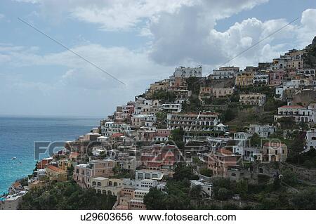 coastline, blue, coast, clouds, building, fishing, Amalfi View Large Photo Image Stock Photograph - coastline, blue, coast, clouds, building, fishing, Amalfi. Fotosearch