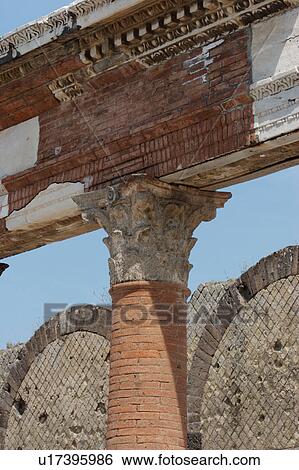 Stock Photograph - Colonnade entrance to Macellum (market). Fotosearch