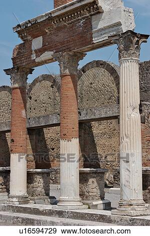 Colonnade entrance to Macellum (market), showing columns of portico View Large Photo Image Stock Photo - Colonnade entrance to Macellum (market), showing columns of portico. Fotosearch