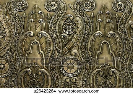 Detail of Chanin building facade brass frieze View Large Photo Image Picture - Detail of Chanin building facade brass frieze. Fotosearch